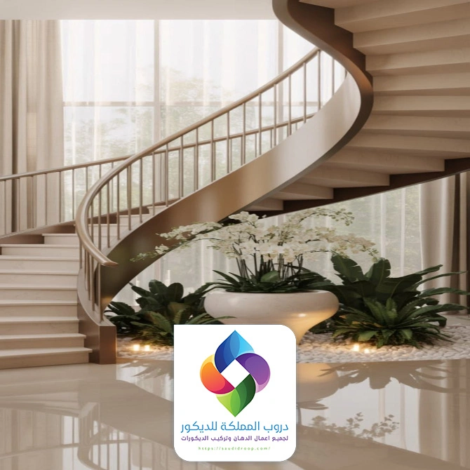 ديكور تحت درج دائري جدة