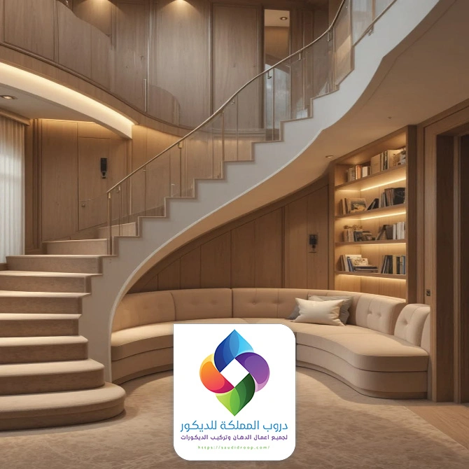 ديكور تحت درج دائري جدة