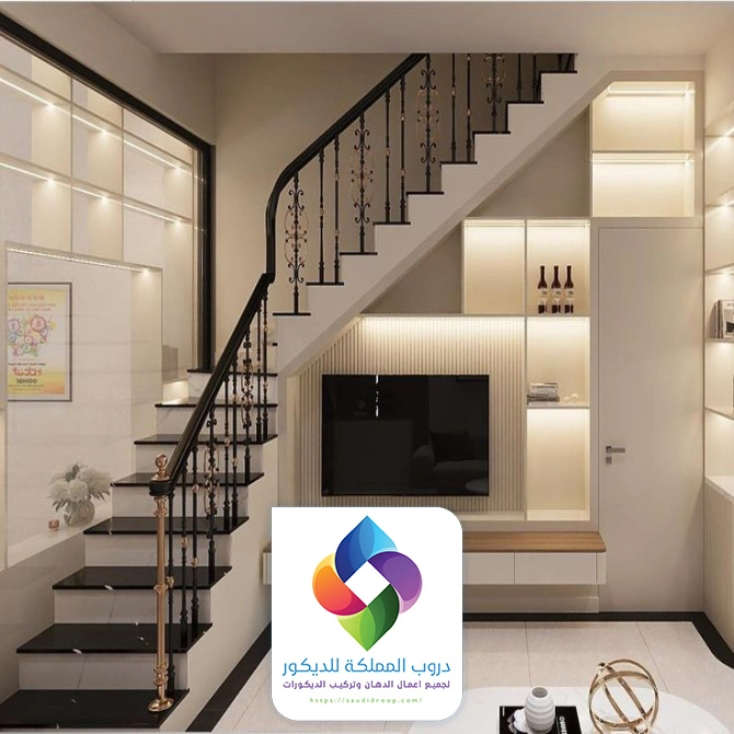 ديكور تلفزيون تحت الدرج جدة